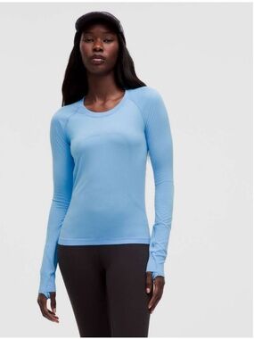 Lululemon Swiftly Tech Long-Sleeve Top 2.0 *Race Length Blue Size 8